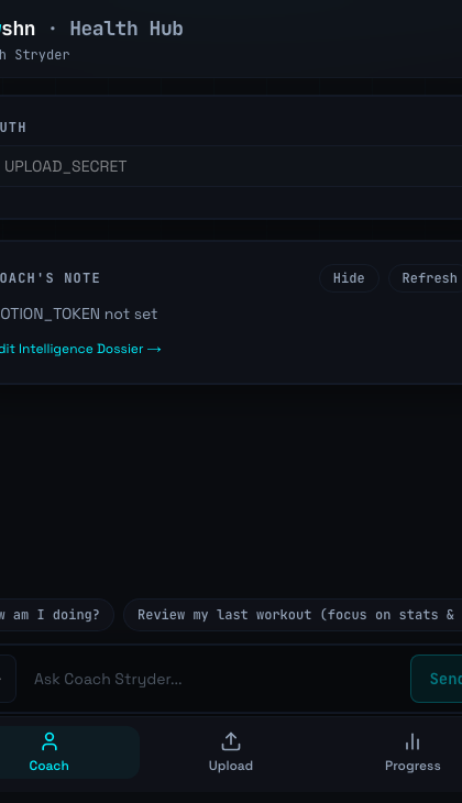 Coach Stryder Chat Interface